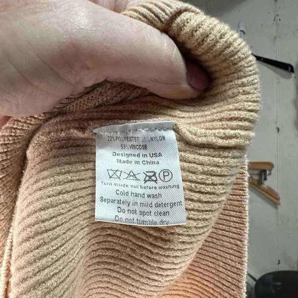 Soul Honey‎ S Bee Kind tan embroidered crew neck sweater - Picture 3 of 4